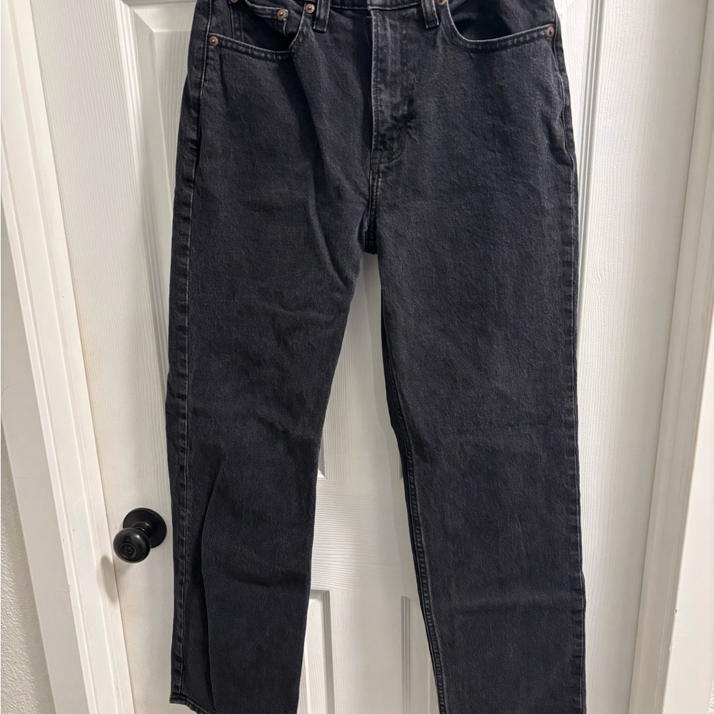 Abercrombie black vintage high rise jeans